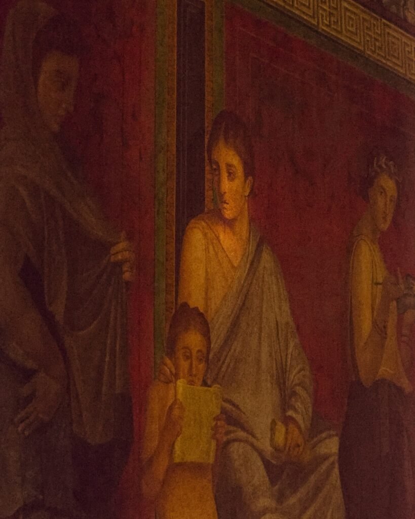 Frescos dentro de las domus del parque arqueológico de Pompeya