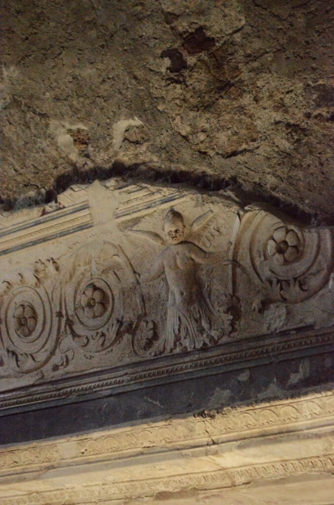 Detalle en Terma dentro del parque arqueológico de Pompeya